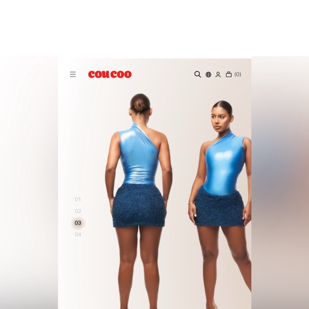 CouCoo Blue Jani Bodysuut & Kaibu Mini Skirt Set